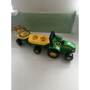 Tomy John Deere Hayride Tractor Plastic Farm Animal Sounds Pull Kids Toy Works